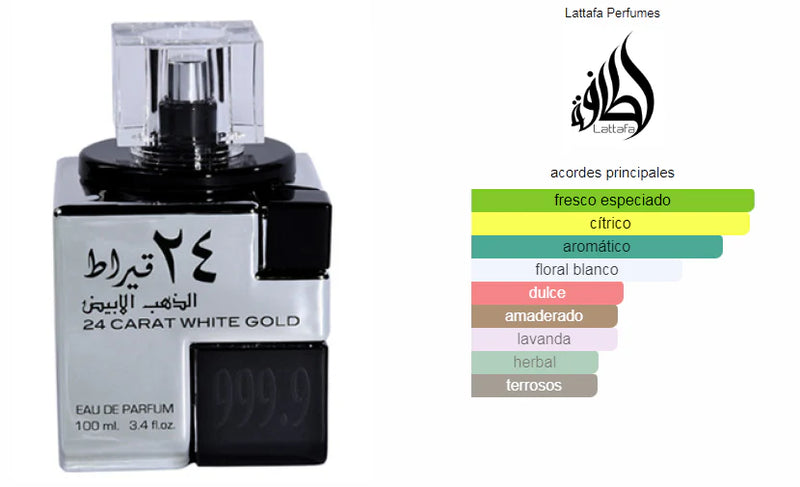 Lattafa 24 Carat White Gold Edp 100ml Unisex
