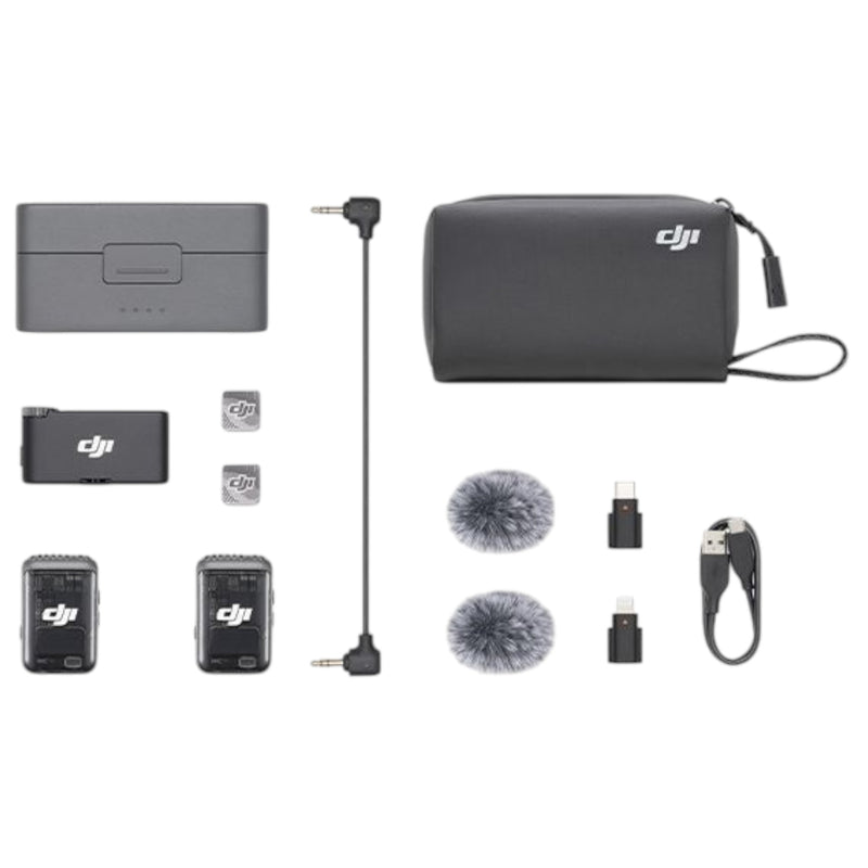 Micrófono DJI Mic 2 (2 Transm + Receptor y Estuche de Carga)