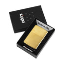 Encendedor Zippo 204 Classic Brushed Solid Brass Dorado