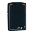 Encendedor Zippo 218ZB Classic Black Matte Red Border & Logo
