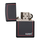 Encendedor Zippo 218ZB Classic Black Matte Red Border & Logo