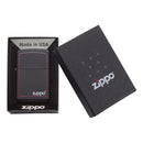 Encendedor Zippo 218ZB Classic Black Matte Red Border & Logo