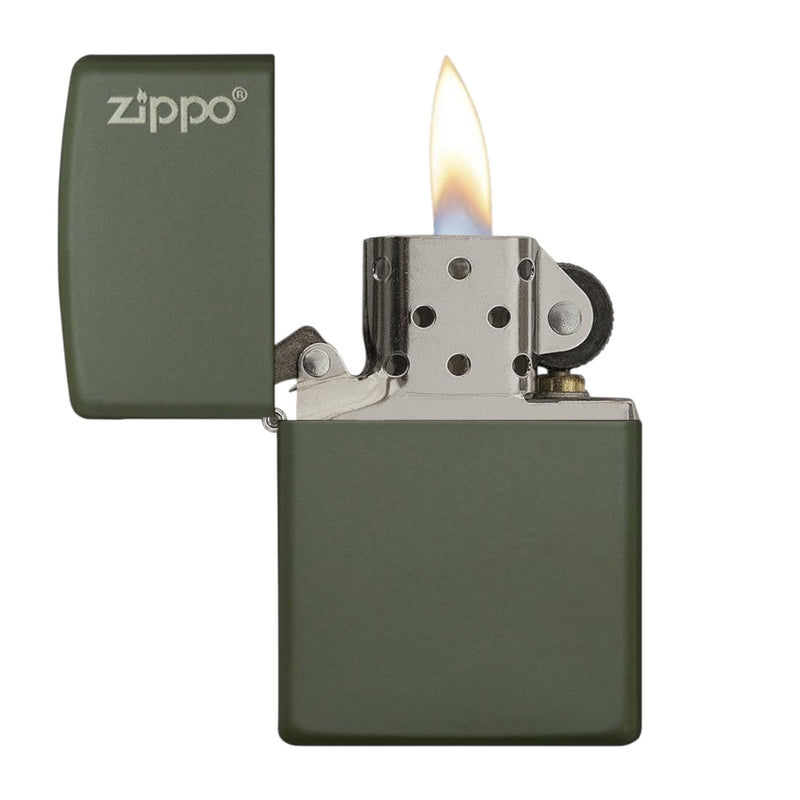 Encendedor Zippo 221ZL Classic Green Matte with Zippo Logo