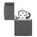 Encendedor Zippo 211ZL Iron Stone with Zippo Logo