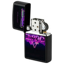 Encendedor Zippo 46247 Neon Sign Design Black Mate
