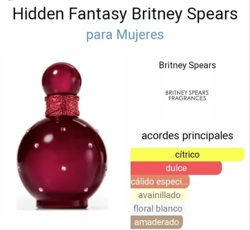 Britney Spears Hidden Fantasy Edp 100ml Mujer