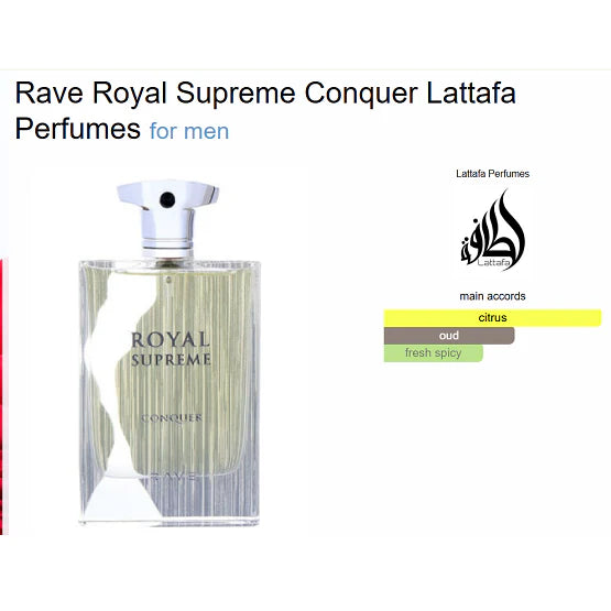 Lattafa Royal Supreme Conquer Edp 100ml Unisex
