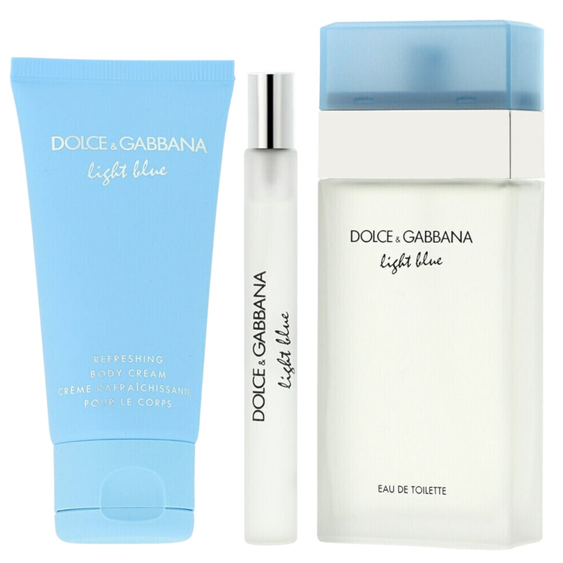 Dolce & Gabbana Light Blue Set Edt 100ml + 10ml + Bl 50ml Mujer