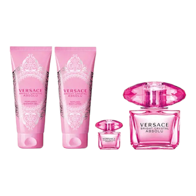 Versace Bright Crystal Absolu Set Edp 90ml + 5ml + Sg + Bl Mujer