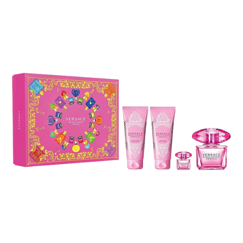 Versace Bright Crystal Absolu Set Edp 90ml + 5ml + Sg + Bl Mujer