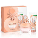 Benetton Colors Rose Set Edt 80ml + Body Lotion 75ml Mujer