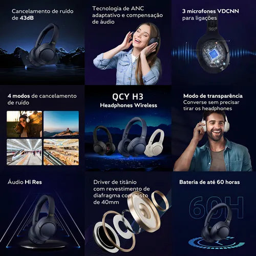 Audifonos QCY H3 Anc Naranja