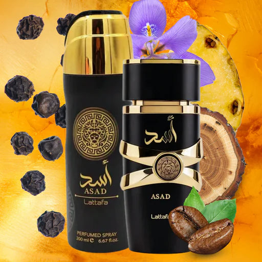 Lattafa Asad Set Edp 100ml + Deo 200ml Hombre
