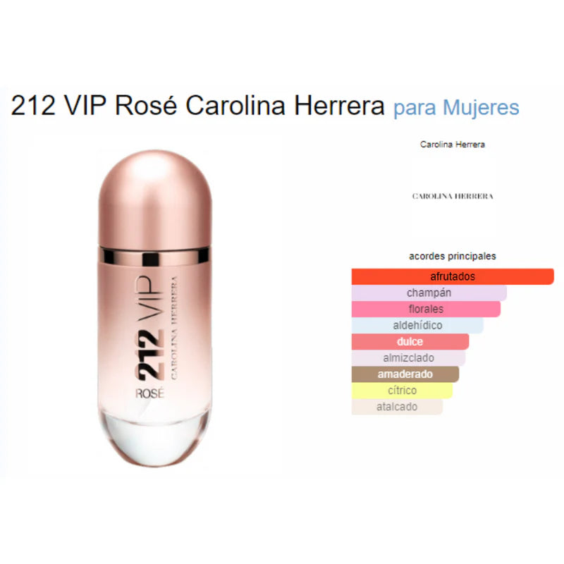 Carolina Herrera 212 Vip Rose Woman Edp 80ml Mujer