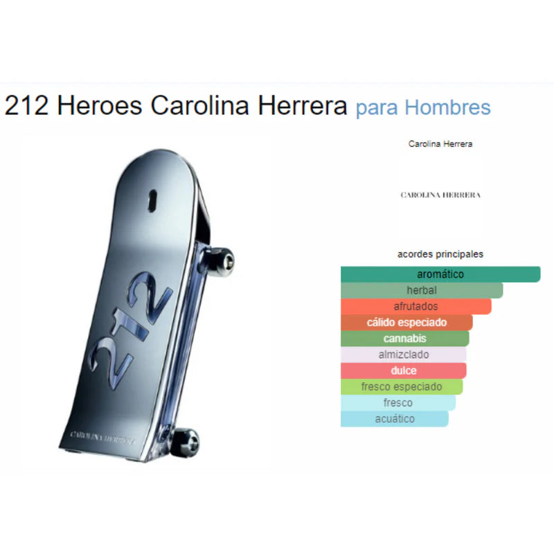 Carolina Herrera 212 Men Heroes Edt 90ml Hombre