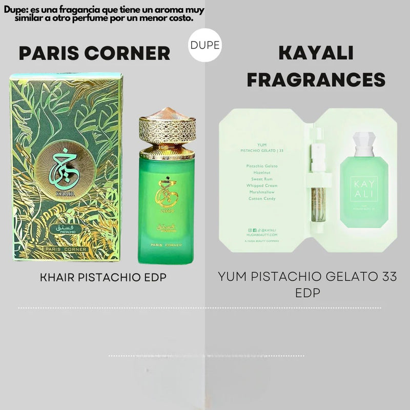 Paris Corner Khair Pistachio Clon Kayali Pistachio Gelatto Edp 100ml Unisex