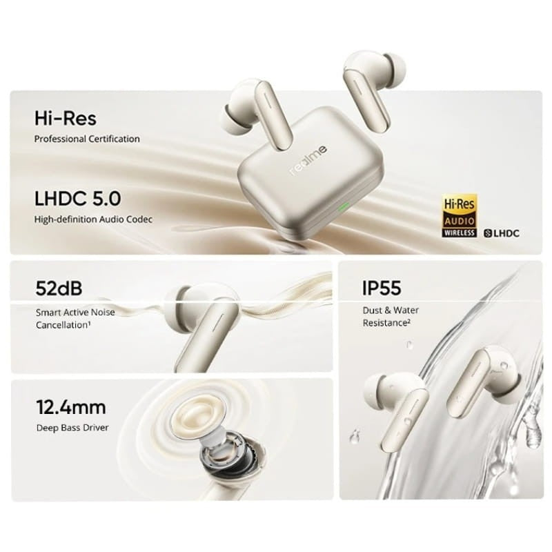 Audifonos Realme Buds Air 7 Dorado