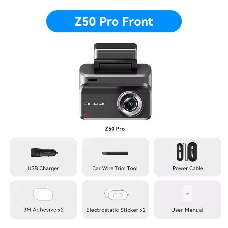 Camara DDPai Z50 Frontal y Trasera GPS