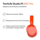 Audifonos Realme Techlife Studio H1 Inalambricos Rojo