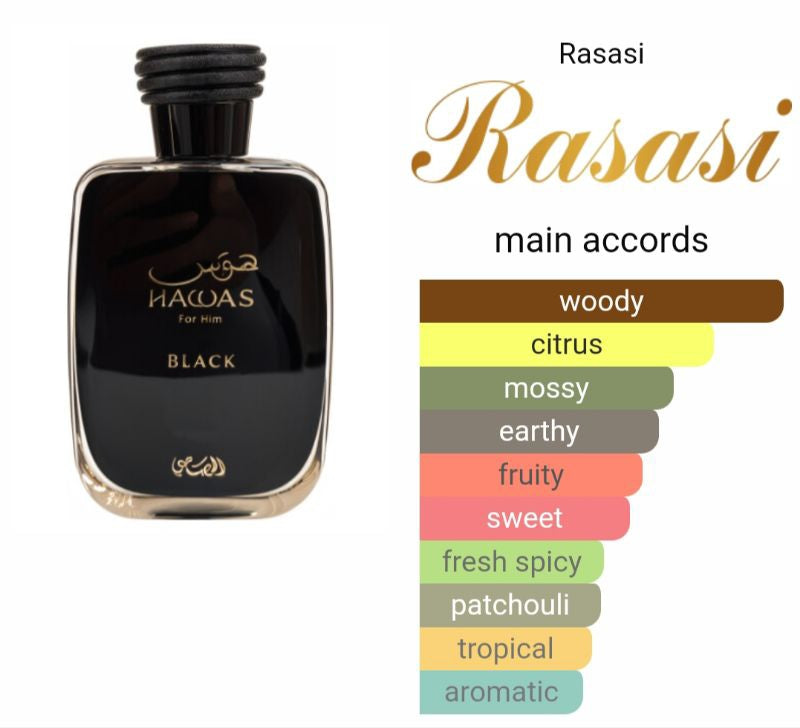 Rasasi Hawas Black Edp 100ml Hombre