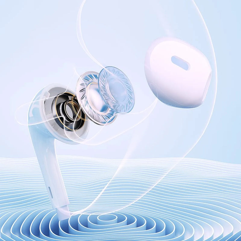 Audífonos Con Cable Y Micrófono Qcy Lh1 Tipo C Blanco