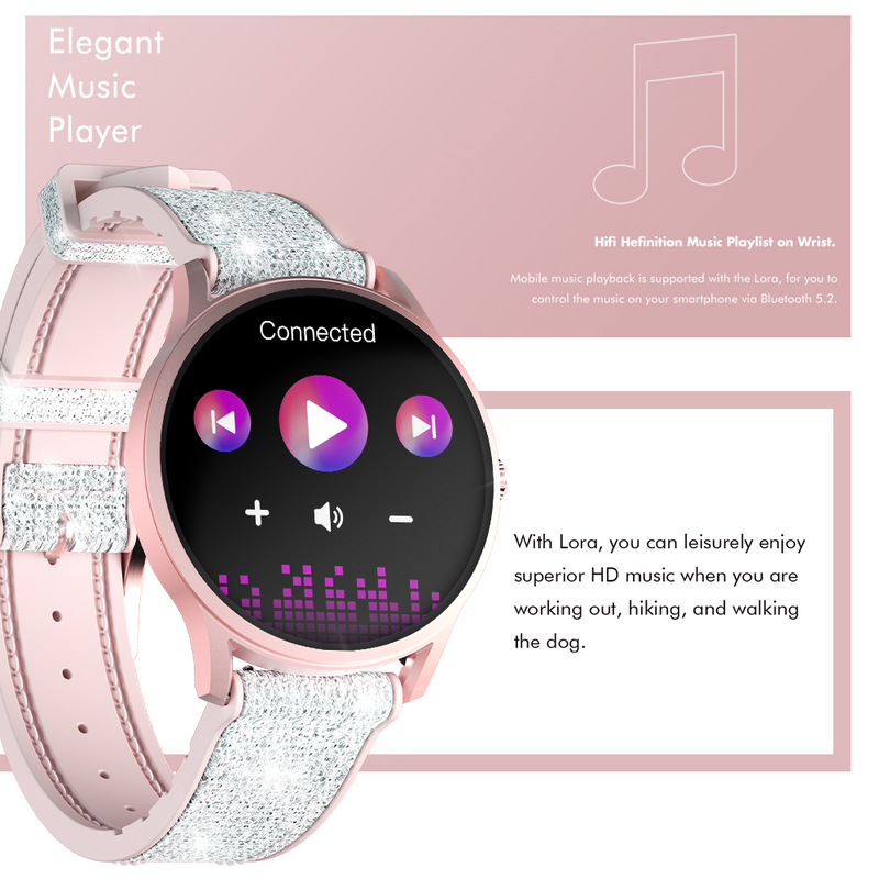 Smartwatch Kieslect Lora Llamadas Pink + Correa de Regalo