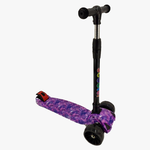 Scooter Deluxe Led Monopatín Triscooter Para Niño
