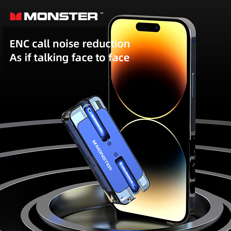 Audifonos Gamer inalambricos Monster XKT08 Bluetooth 5.3 Azul