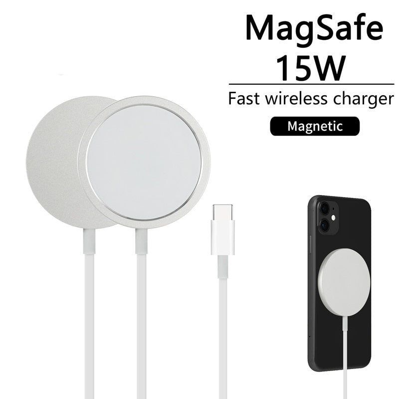 Cargador Magsafe Magnético Inalámbrico Para iPhone 15 Kw