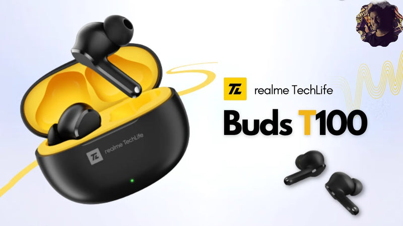 REALME realme Buds T100 Negro - Auriculares Bluetooth- Cancelación de Ruido