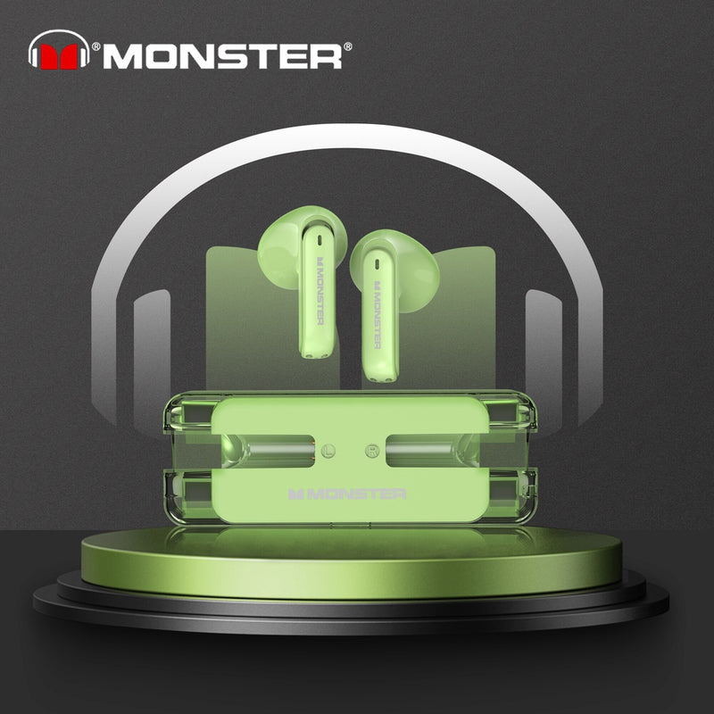 Audifonos Gamer inalambricos Monster XKT08 Bluetooth 5.3 Verde
