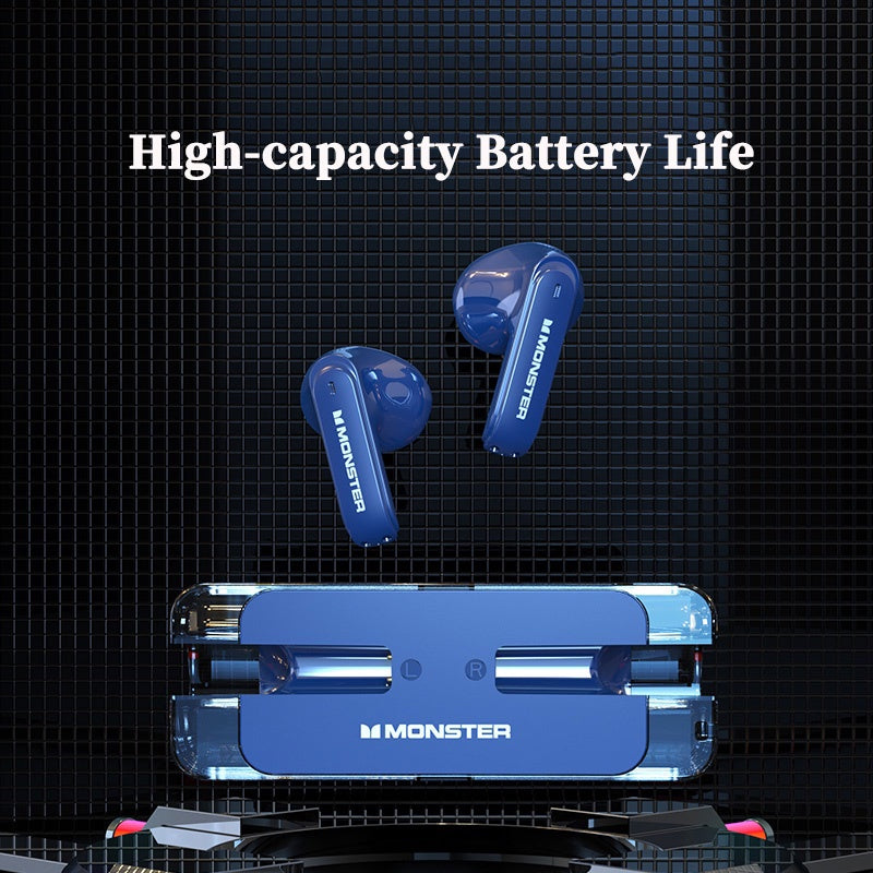 Audifonos Gamer inalambricos Monster XKT08 Bluetooth 5.3 Azul