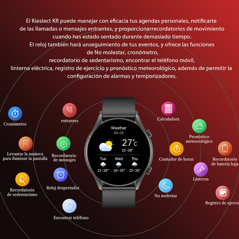 Smartwatch Kieslect KR Dorado Llamadas + Correa de Regalo